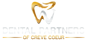 Dental Partners of Creve Coeur logo featuring a gold and white tooth icon, symbolizing comprehensive dental services.